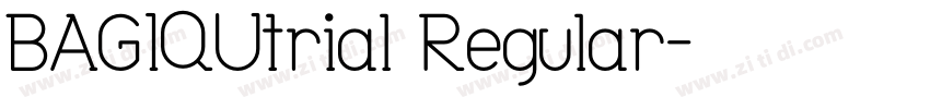 BAGIQUtrial Regular字体转换